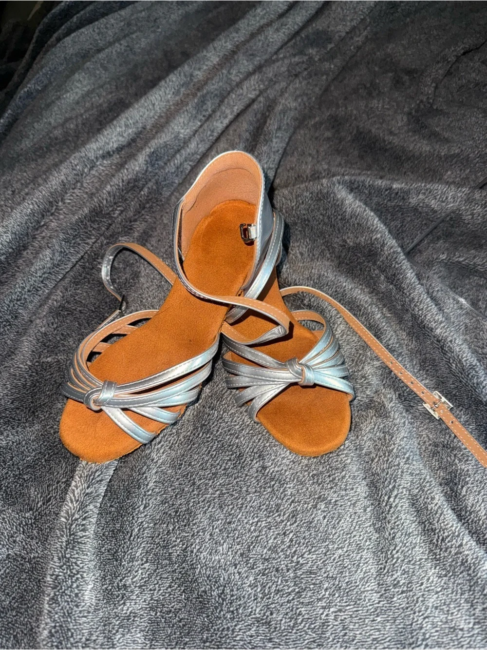 Girls ballroom shoes worn one time for convention.